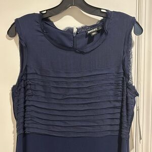 DKNY navy silk blend dress